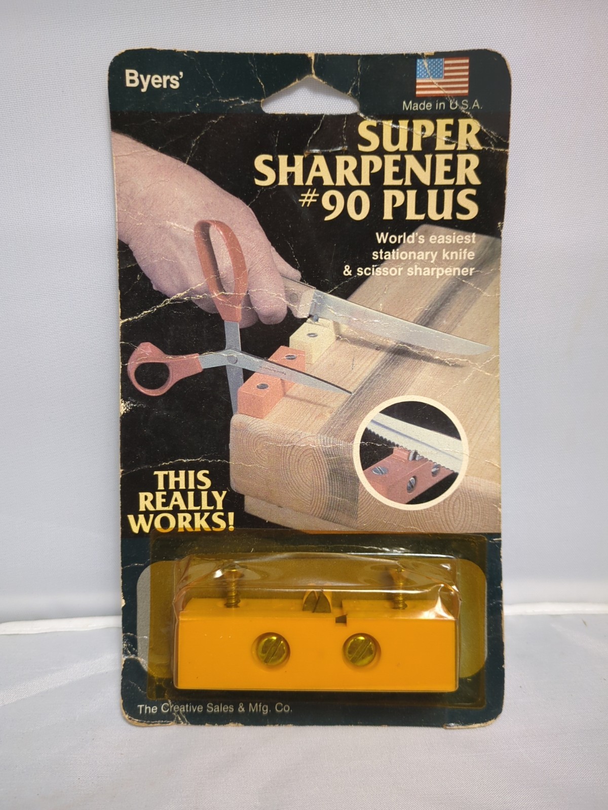 Vintage Byers Super Sharpener #90 Plus Knife & Scissor Sharpner Salesman Sample