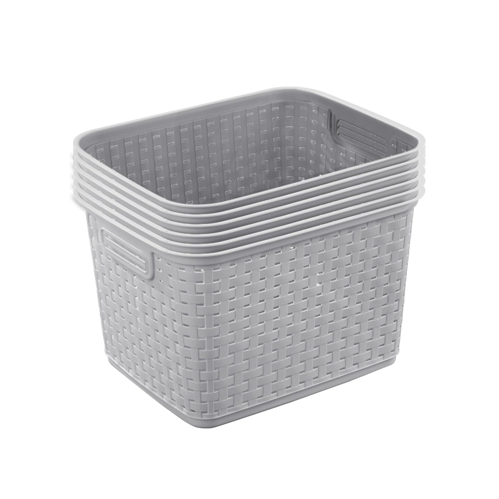 Organize Any Room Fast - 6 Pack Sterilite Tall Weave Baskets