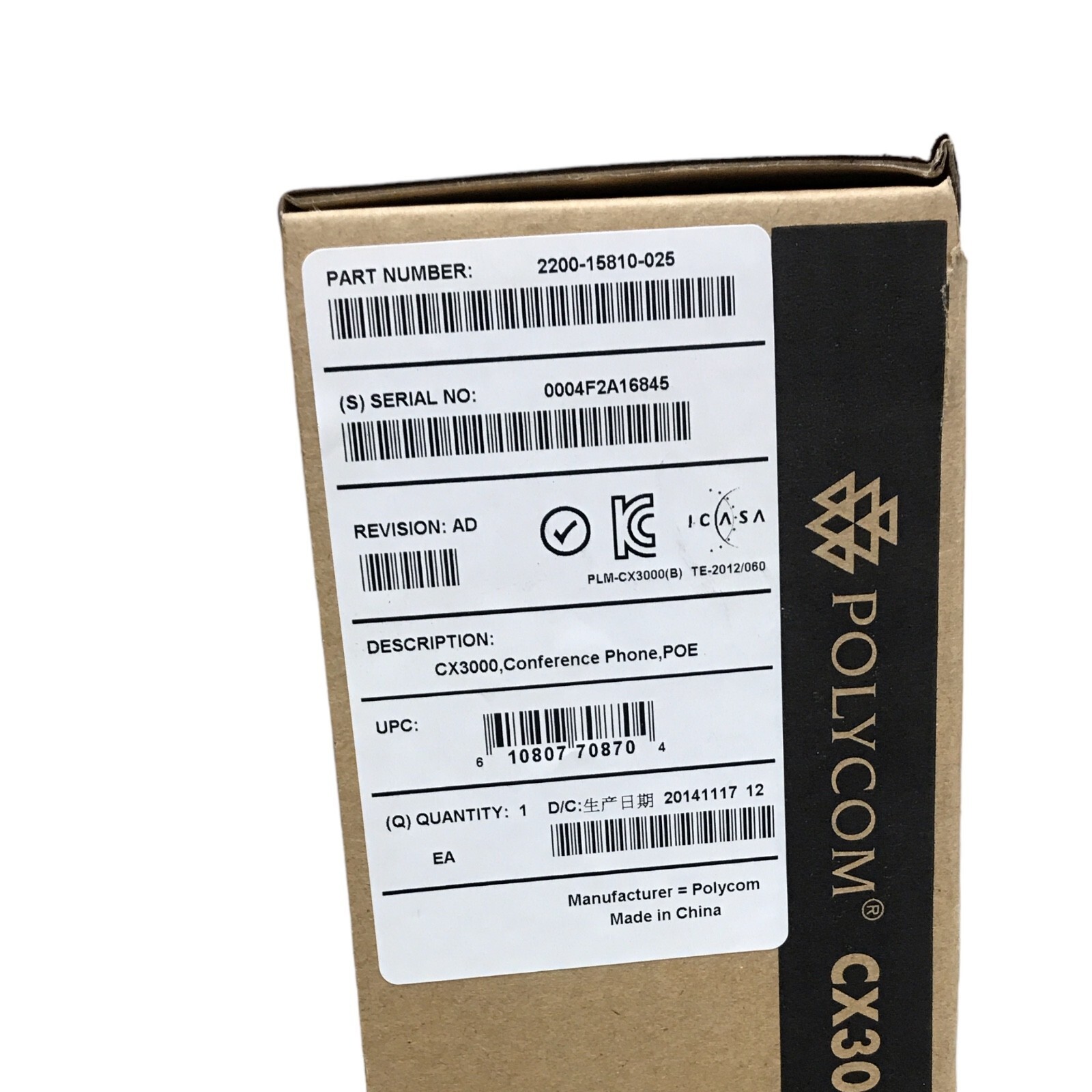 CX3000 Conference Phone For Microsoft Lync - 2200-15810-025