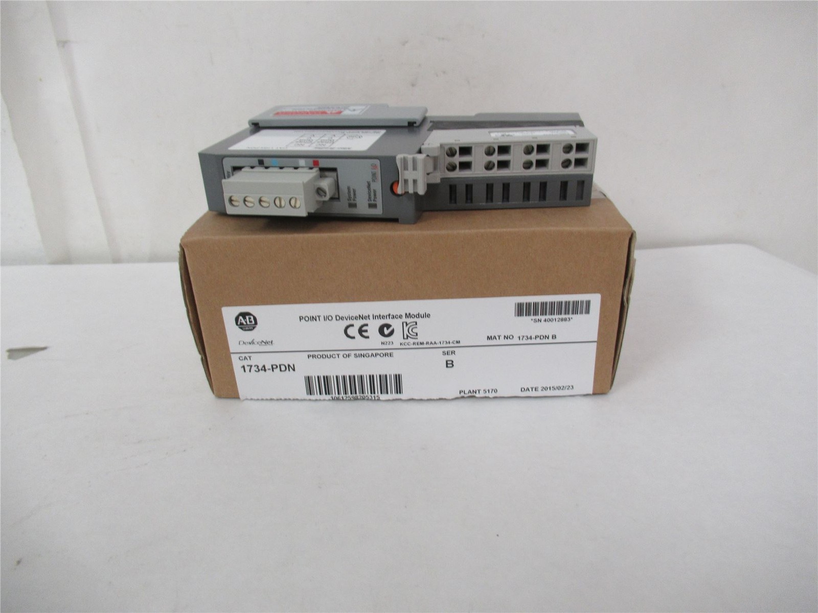252085 New In Box; Allen-Bradley 1734-PDN Devicenet Interface Module 24VDC
