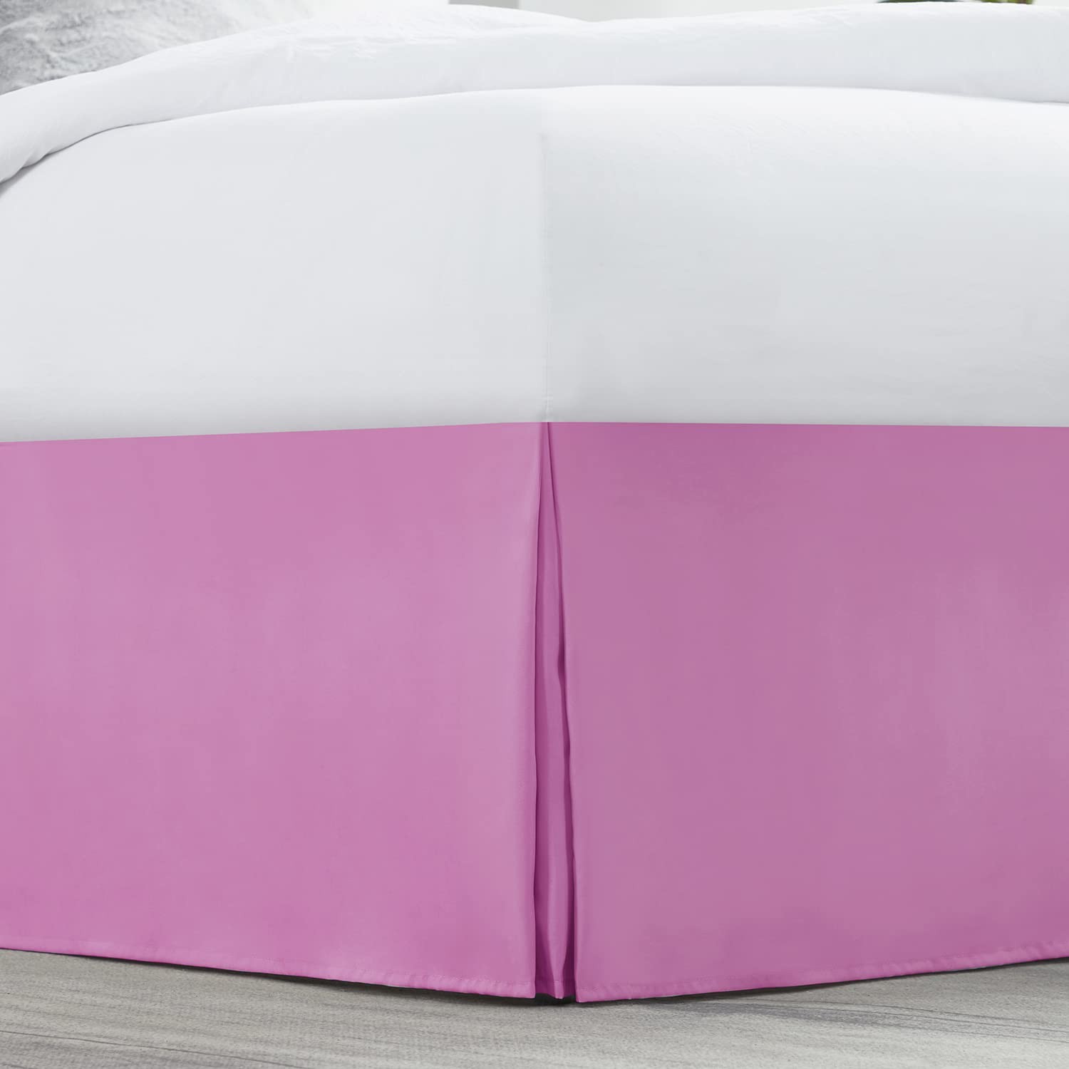 Nestl Light Pink Bed Skirt King Size - King, 23 -