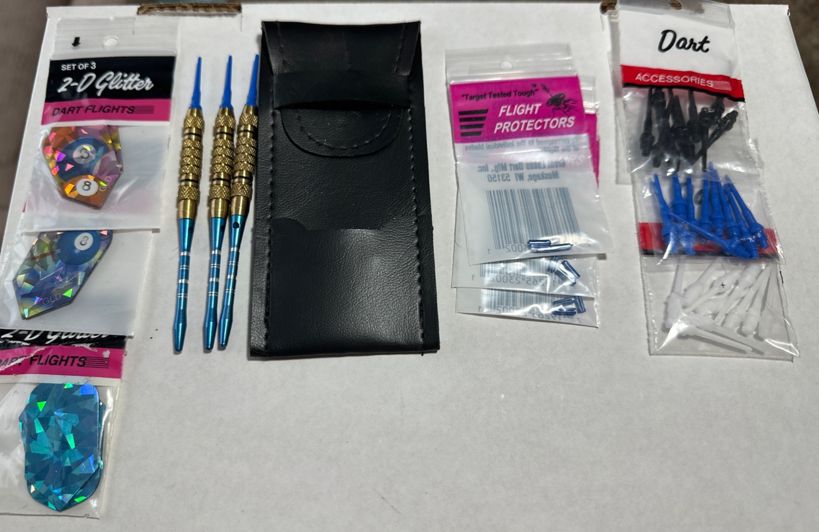 15GM Billiard Themed 3 Soft Tip Dart Set Bundle With Soft Case