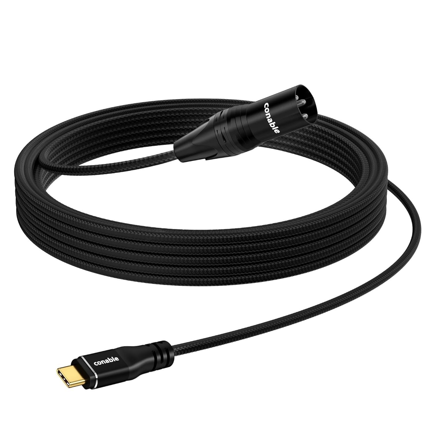 USB C to XLR Cable 15 FT, Unidirectional Type C Male 15FT, Grey