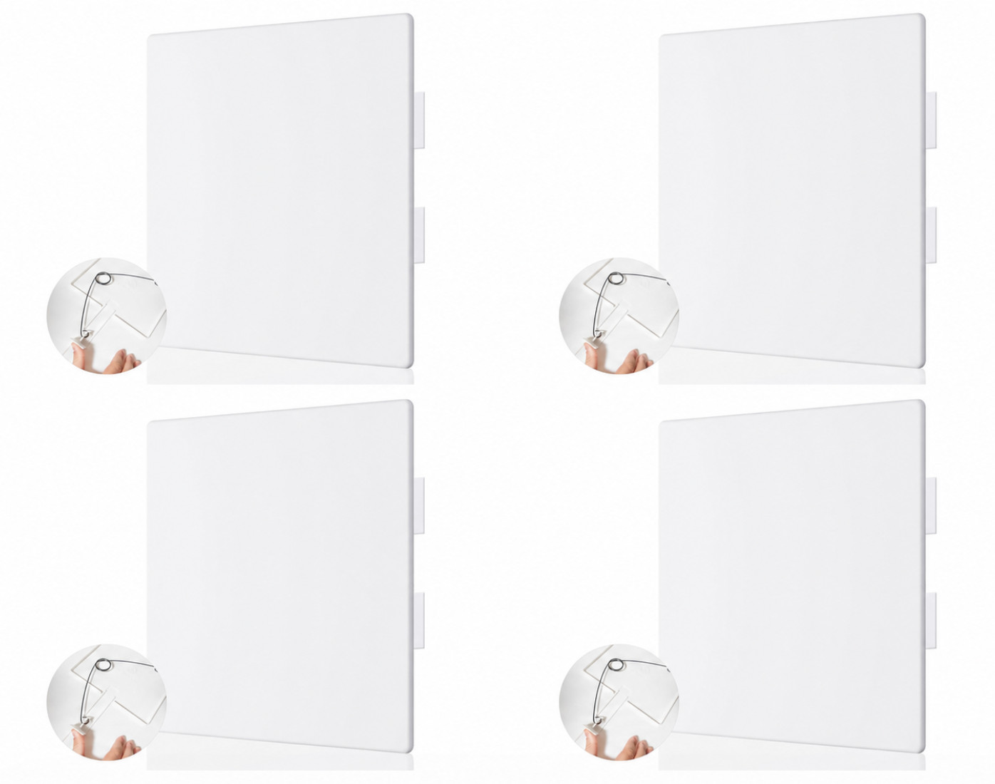 4 pack Morvat 6x6 Adjustable Spring Access Panel for Drywall & Ceiling