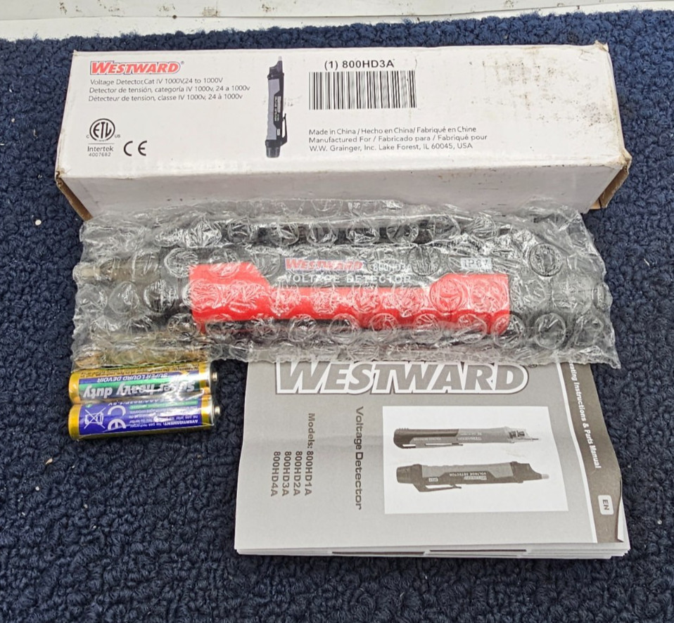 WESTWARD 800HD3A: Voltage Detector, CAT IV 1000V, 24-1000V