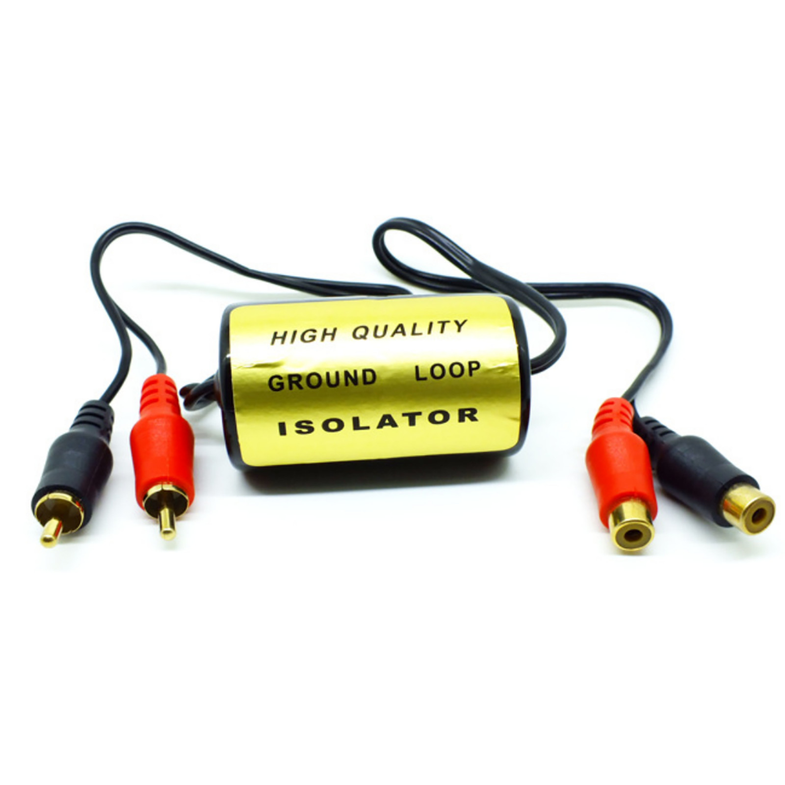 1Pack RCA Audio Noise Filter Suppressor Ground Loop Isolator For Car&Home Stereo