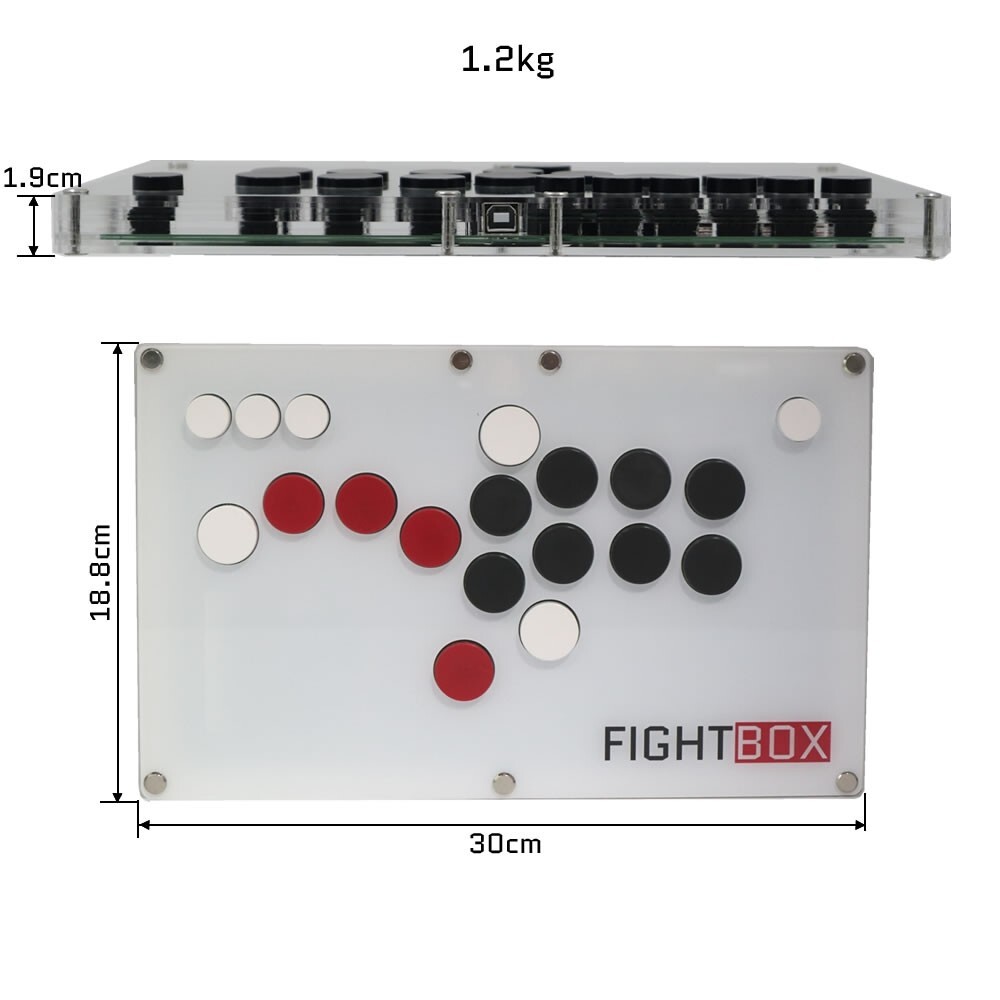 FightBox B10 All Button Leverless Arcade Game Controller for PC Switch