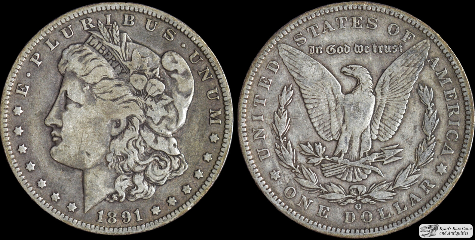 1891 O Morgan Silver Dollar, Very Fine Condition, Silver, Even Wear, C6933