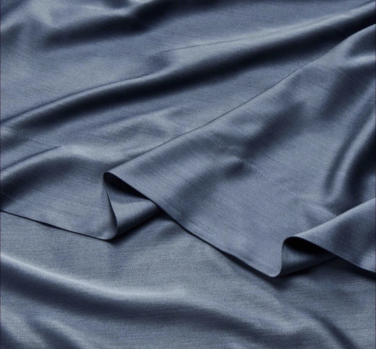 King 400 Thread Count Rayon from Bamboo Sheet Set Dark Mineral Blue NEW