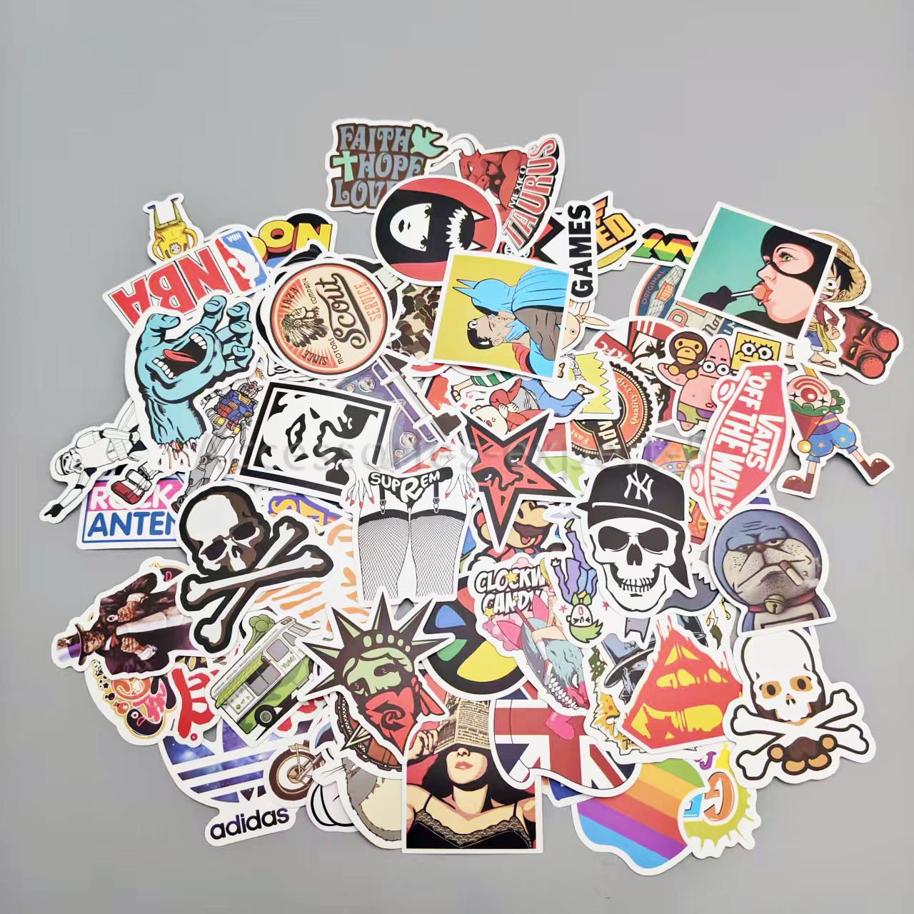 100 Skateboard Stickers Bomb Vinyl Laptop Luggage Decals Dope Sticker Lot USA