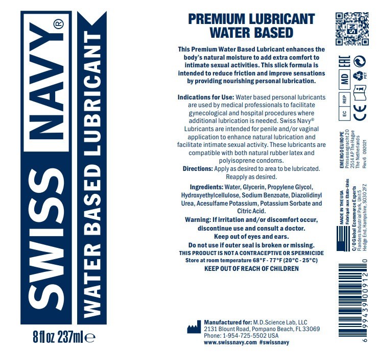 Swiss Navy Water Based Lubricant 2 Fl Oz