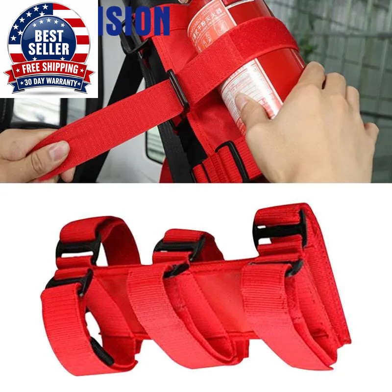 Universal Oxford Car Roll Bar Fire Extinguisher Holder Large & Small Size for Je