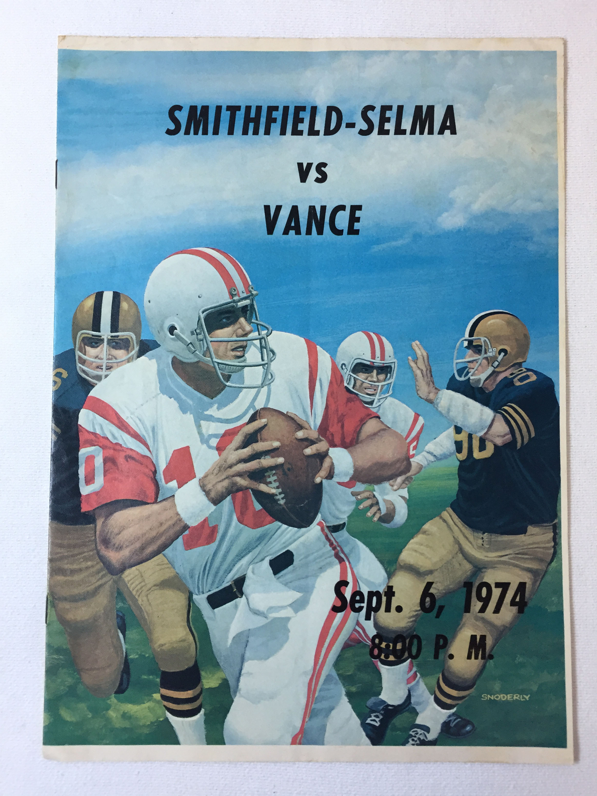 1974 high school football program SMITHFIELD-SELMA vs VANCE ~ North Carolina