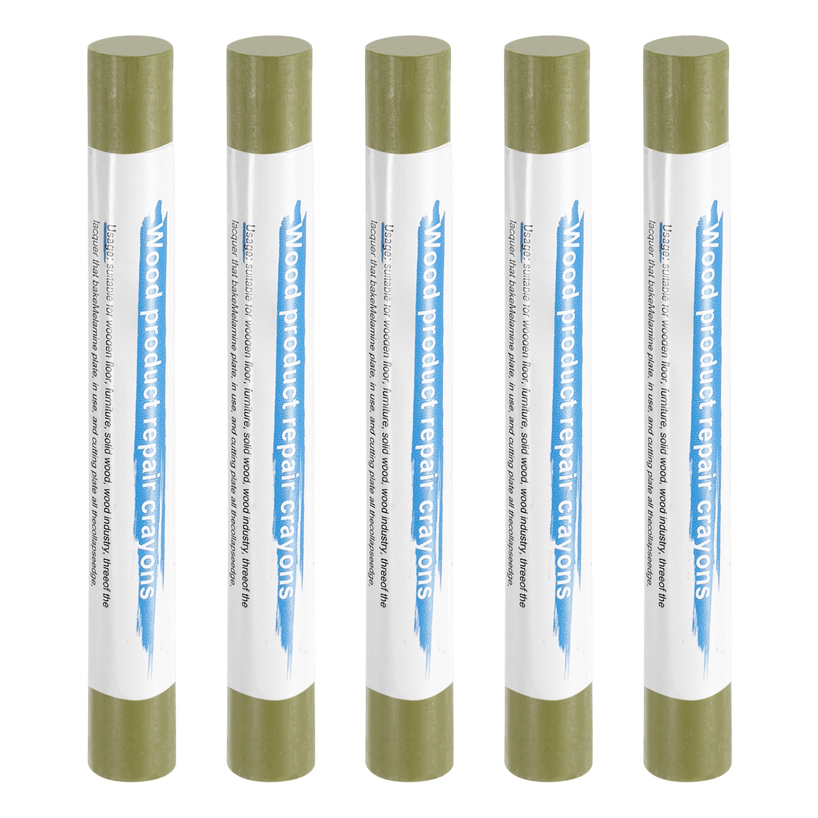 5pcs, Wood Filler Sticks Wax Sticks for Scratches Wooden Holes Lemon Green