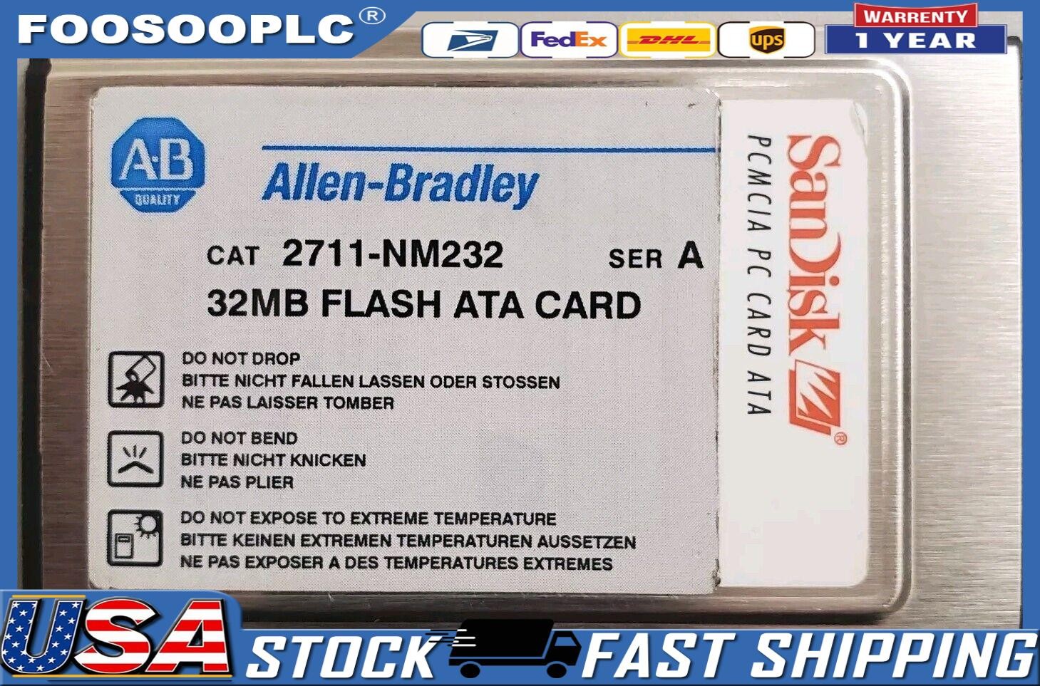 Allen Bradley 2711-NM232 Series A 32MB PCMCIA Memory Card for PanelView.