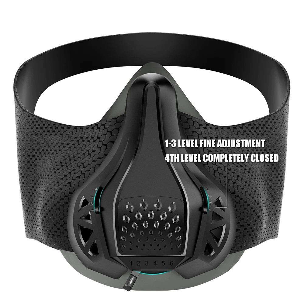 Sports Mask Adjustable 48 Levels Breathing Air Resistance Exercise Running