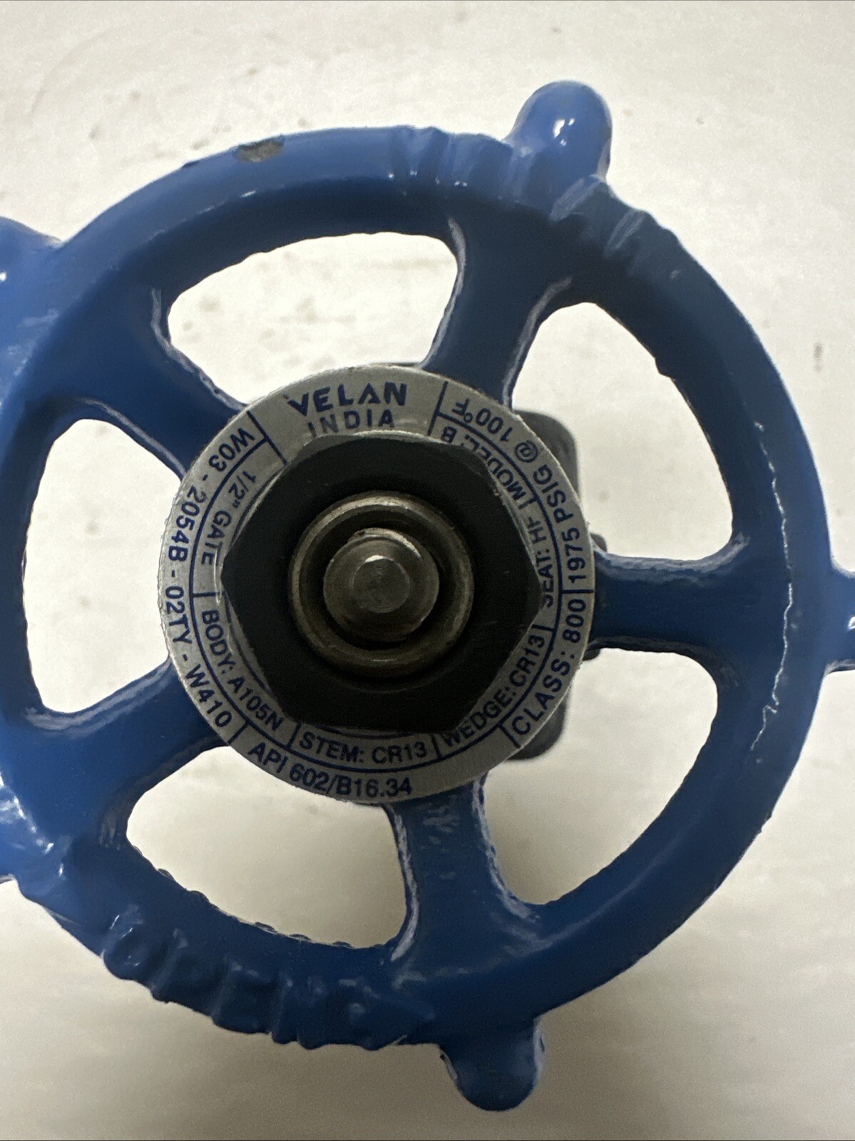 Velan,A105N,1/2" Class 800 Steel Gate Valve