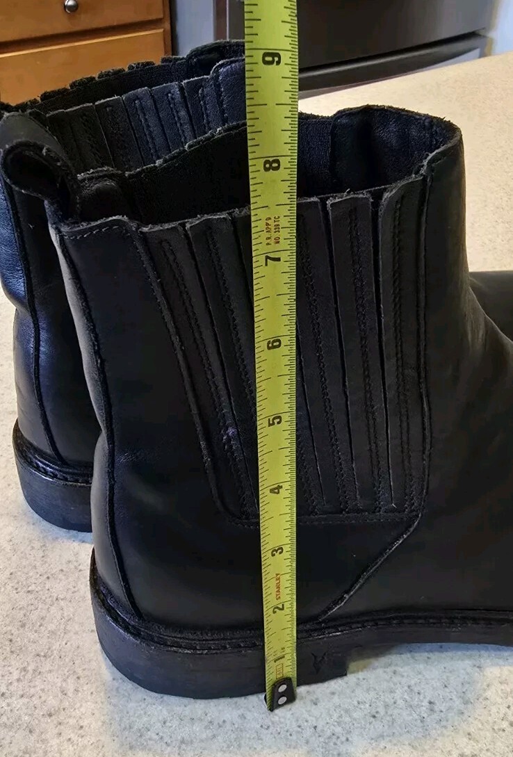 Men's ALLSAINTS Black Leather On Chelsea Ankle Boots Size 46