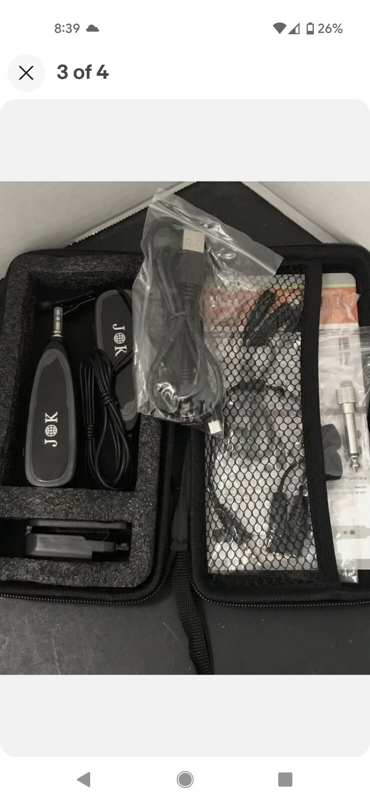 JK MIC-J 044 Wireless Microphone System, 2.4G Wireless Lavalier Microphone