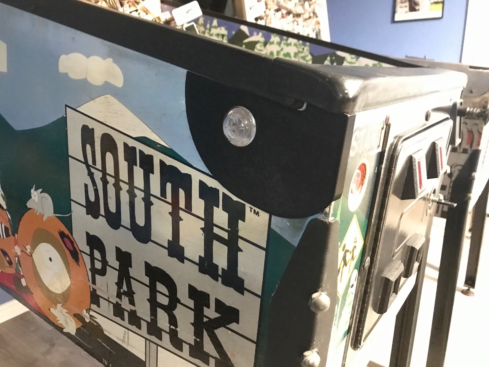 South Park Pinball Machine Side Art Button Area Protectors