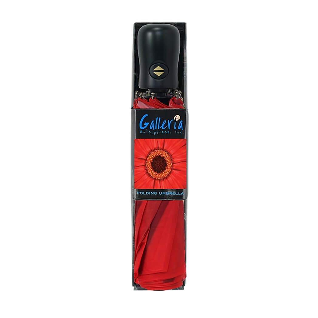 Galleria Enterprises Red Daisy Folding Umbrella, Red