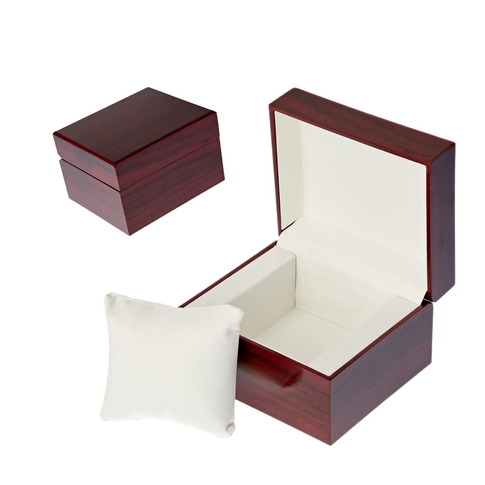 LETURE Wooden Single 4.5 x 4 x 3 inches / 11.5 x 10 x 7.5 cm, brown,white