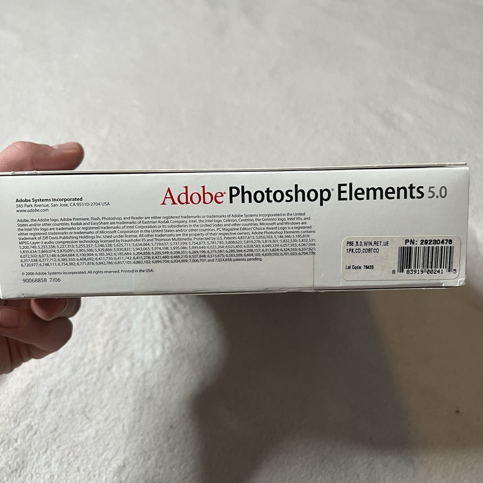 Adobe Photoshop Elements 5.0 PC Software & Manual w/Inserts & Serial Numbers