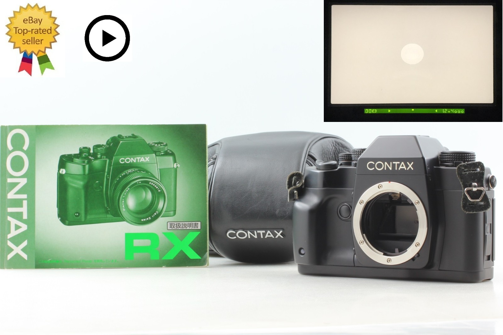 All Works!! [ Top MINT w/ Case ] Contax RX Black SLR 35mm Film Camera From Japan