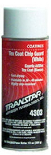 Transtar Autobody 13Oz Tex Coat Chip Guard White Aerosol Rapid Drying 4303