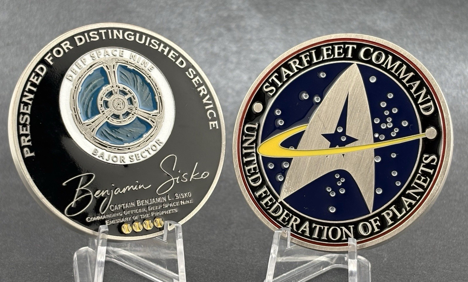 2” Star Trek Deep Space Nine Captain Benjamin Sisko Challenge Coin DS9 Cosplay