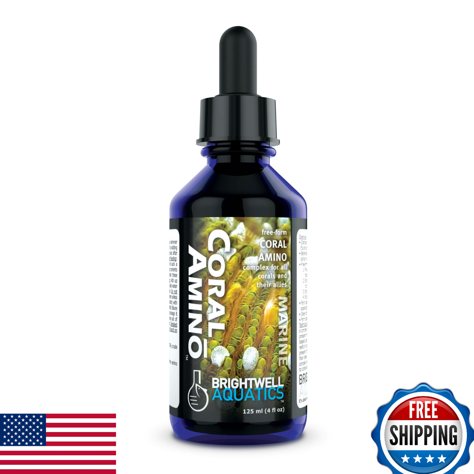 Brightwell Aquatics CoralAmino - Coral Food Supplement for Vibrant Coral Growth