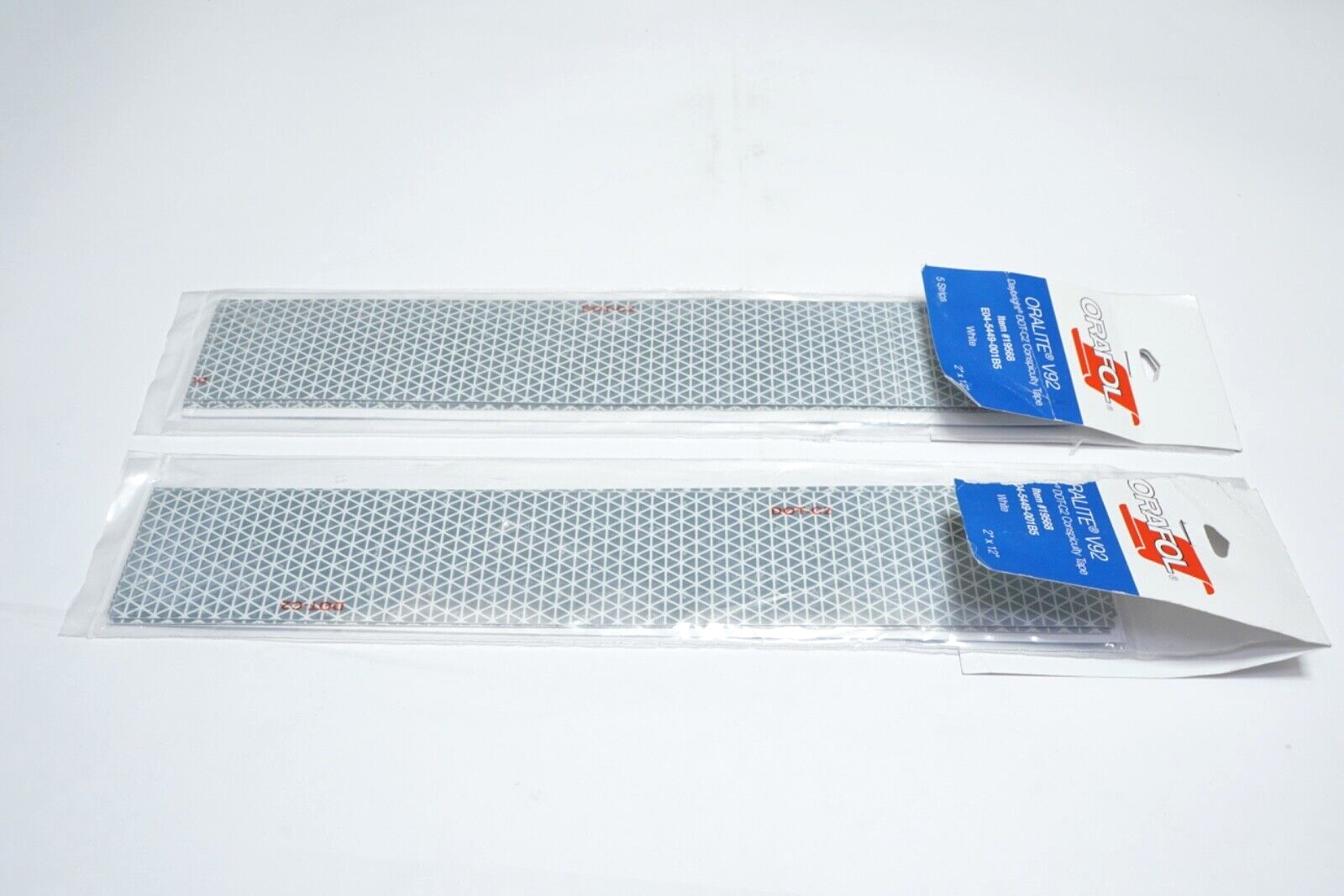 New Lot of 10 Orafol Oralite Conspicuity Tape; 2" W x 12" L, Silver Ships FREE
