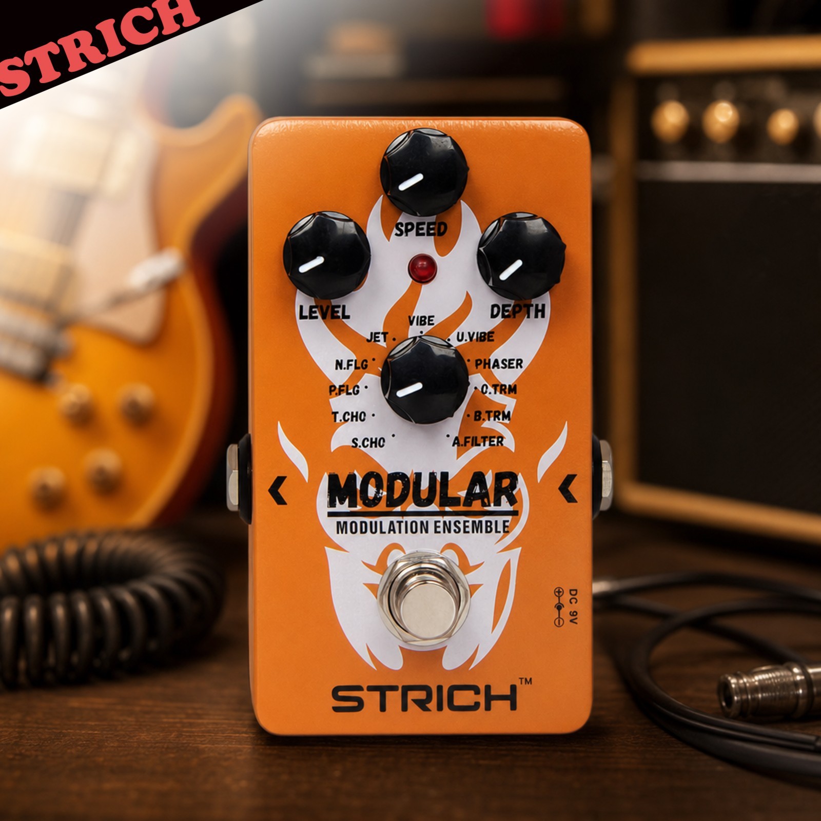STRICH Multi Modulation Guitar Effect Pedal 11 Mode True Bypass Chorus / Flanger