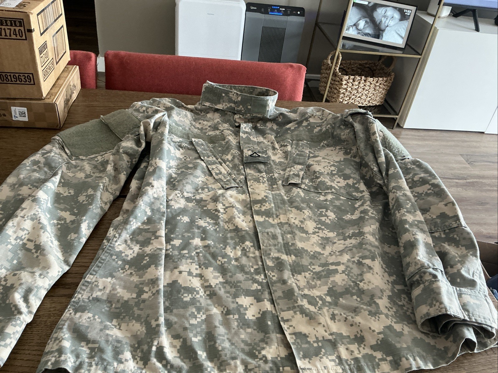 ACU Shirt/Coat Medium Long Digital Camo Army