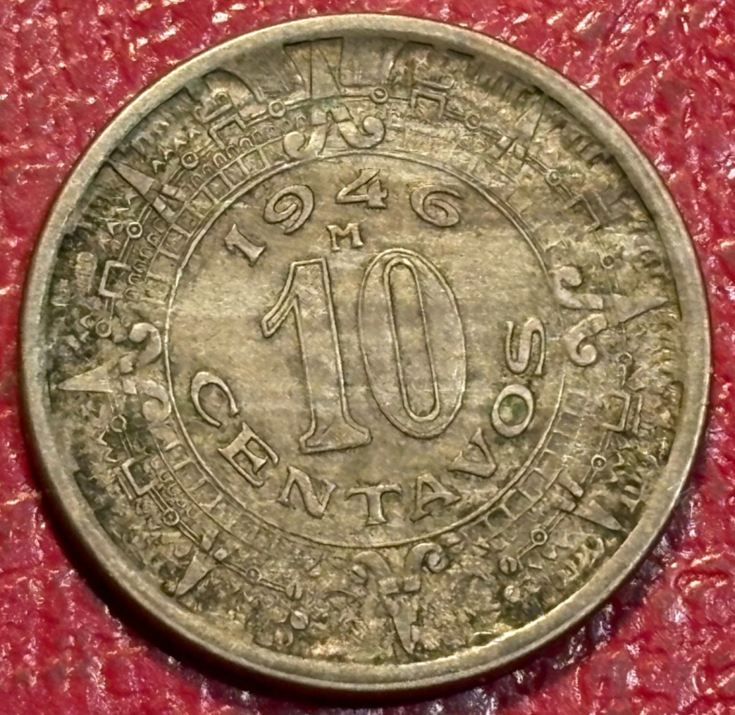 HIGH GRADE XF/AU 1946 MEXICO 10 CENTAVOS COIN-ESTADOS UNIDOS MEXICANOS-NOV383