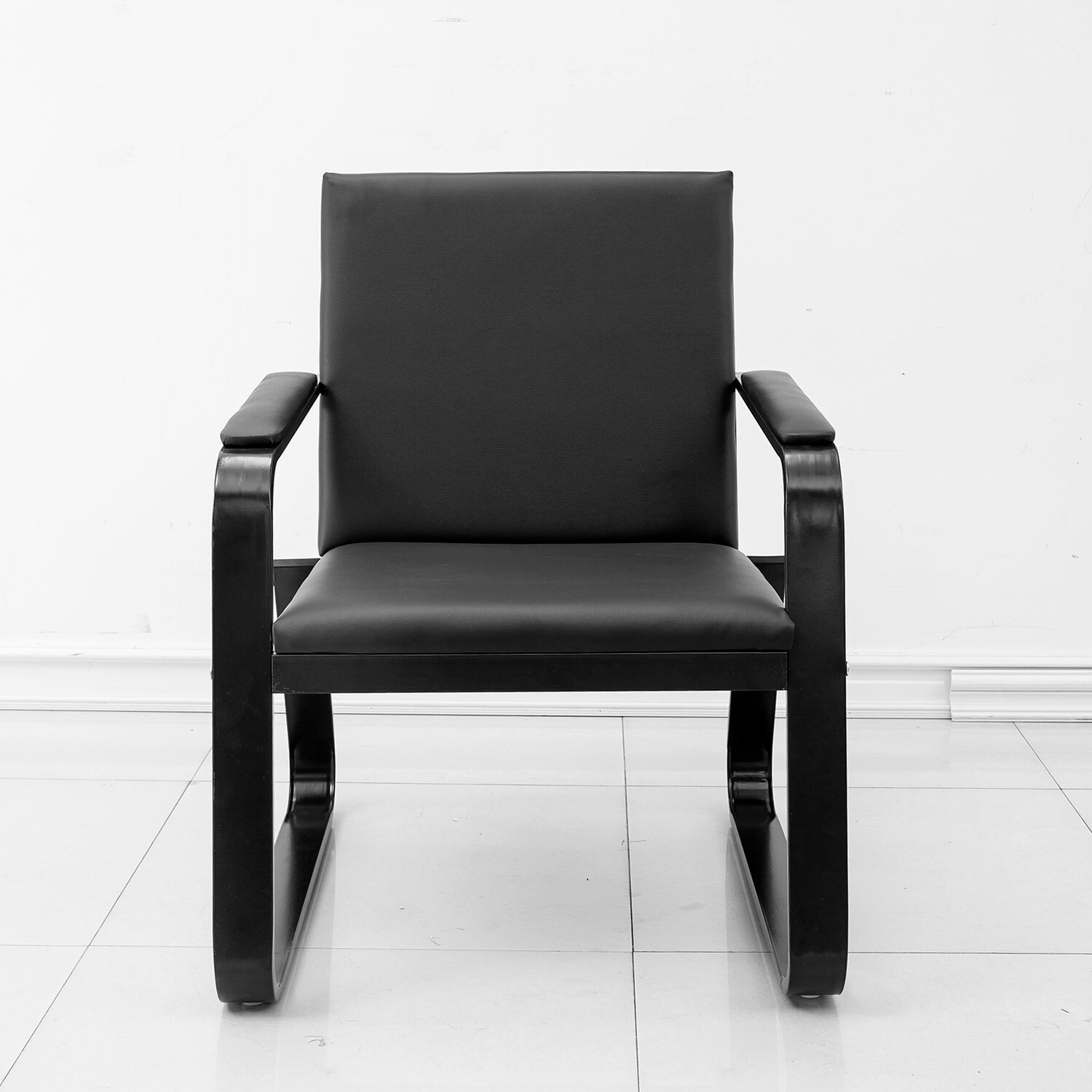 2 PCS Waiting Room Chair Reception PVC Leather Office Airport Bank Bench Guest