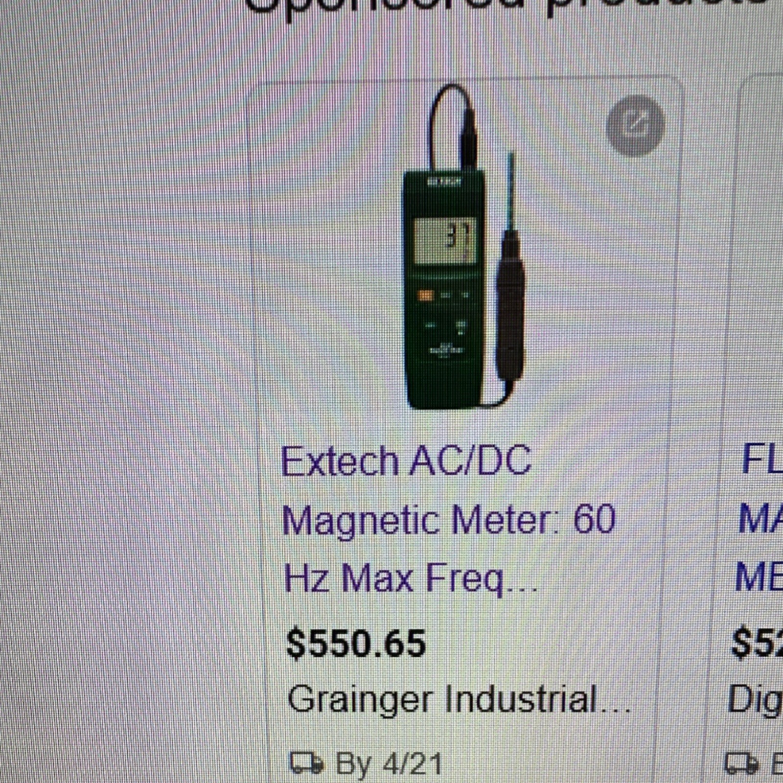 Extech AC/DC Measurement Magnetic Meter 60 Hz Max Frequency Range Magnetic Meter