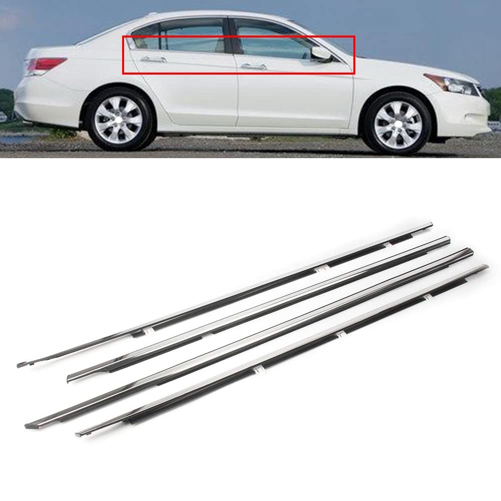 Weather Stripping for Honda Accord 2008-2012 Door Outside Chrome Trim