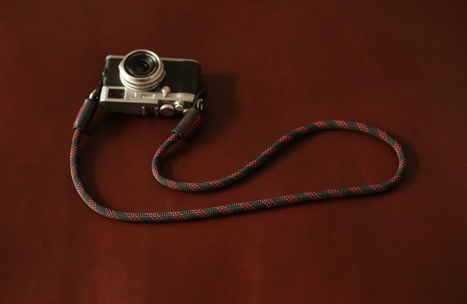 Black red dot climbing rope camera neck shoulder strap type B