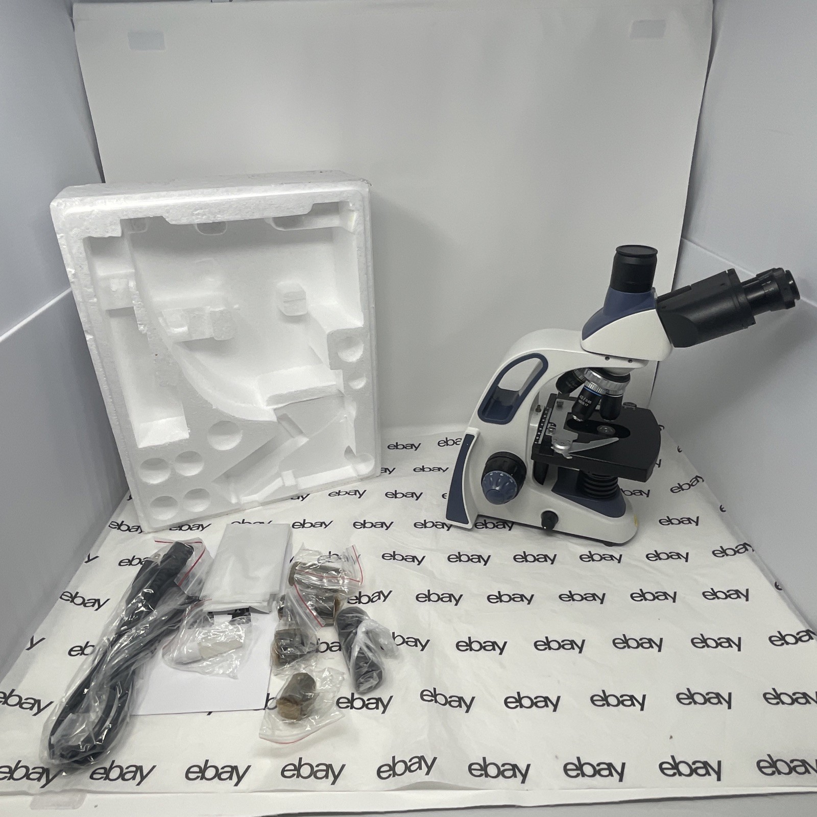 Swift SW380T Compound Trinocular Microscope,40X-2500X Magnification,Two-Layer