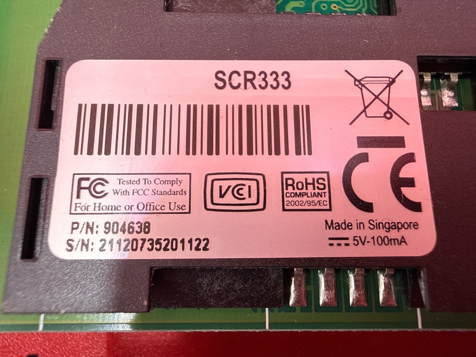 SCM Internal Smart Card Reader SCR333 ✅ ❤️️ ✅ ❤️ BRAND NEW! ✅ ❤️️ ✅ ❤️