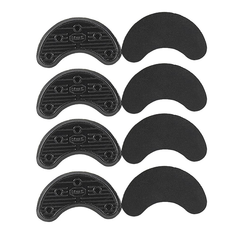 10 PCS Rubber Sole Heel Savers Toe Plates Taps DIY 6.5cm/5.5cm/4.5cm, Black