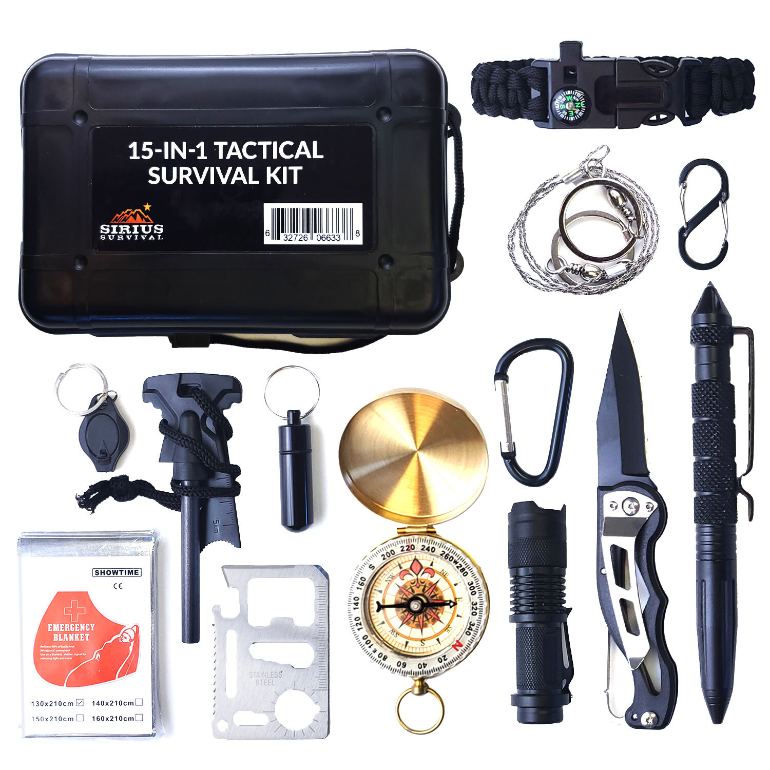 2 Person Emergency Kit/Survival Backpack for 72 Hours, Natural Disasters & More