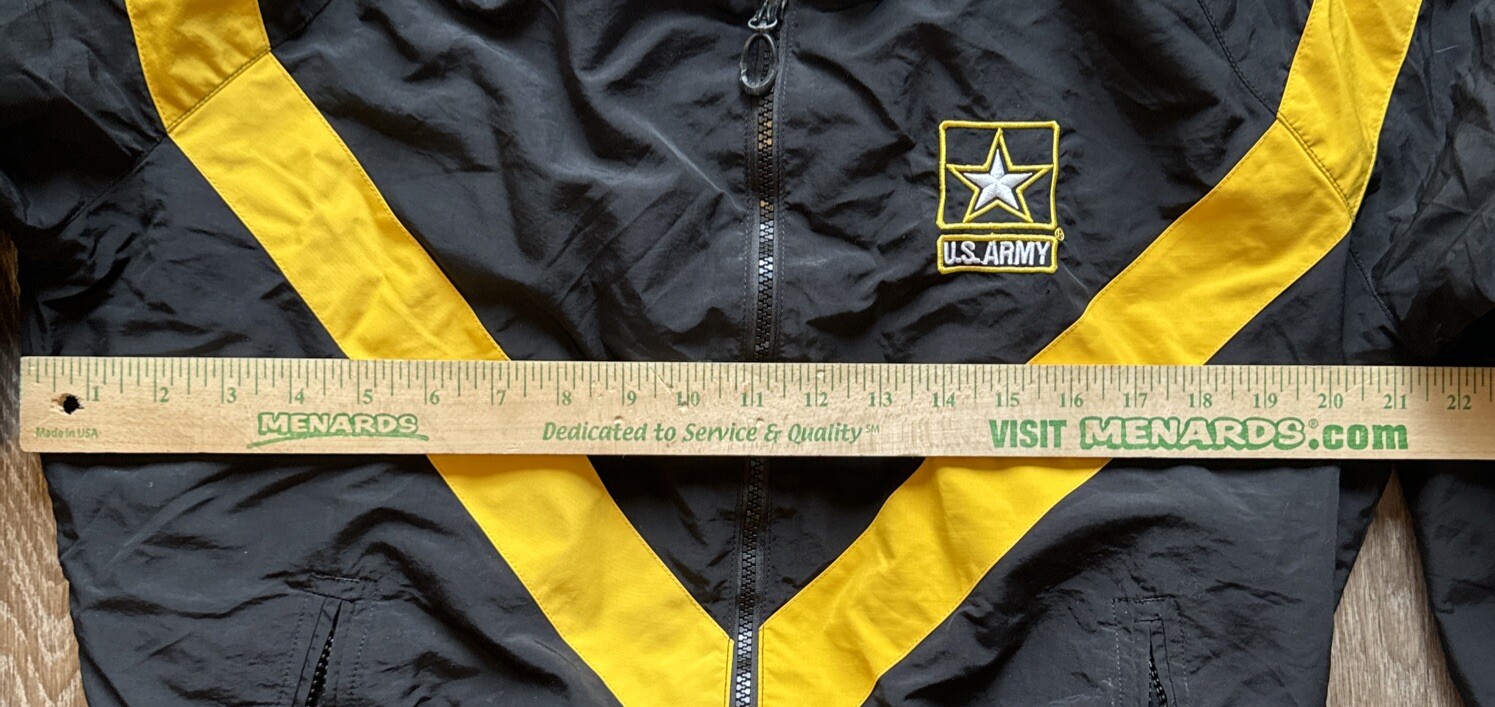 Army Issue Wind Breaker Unisex Small Regular Black Yellow