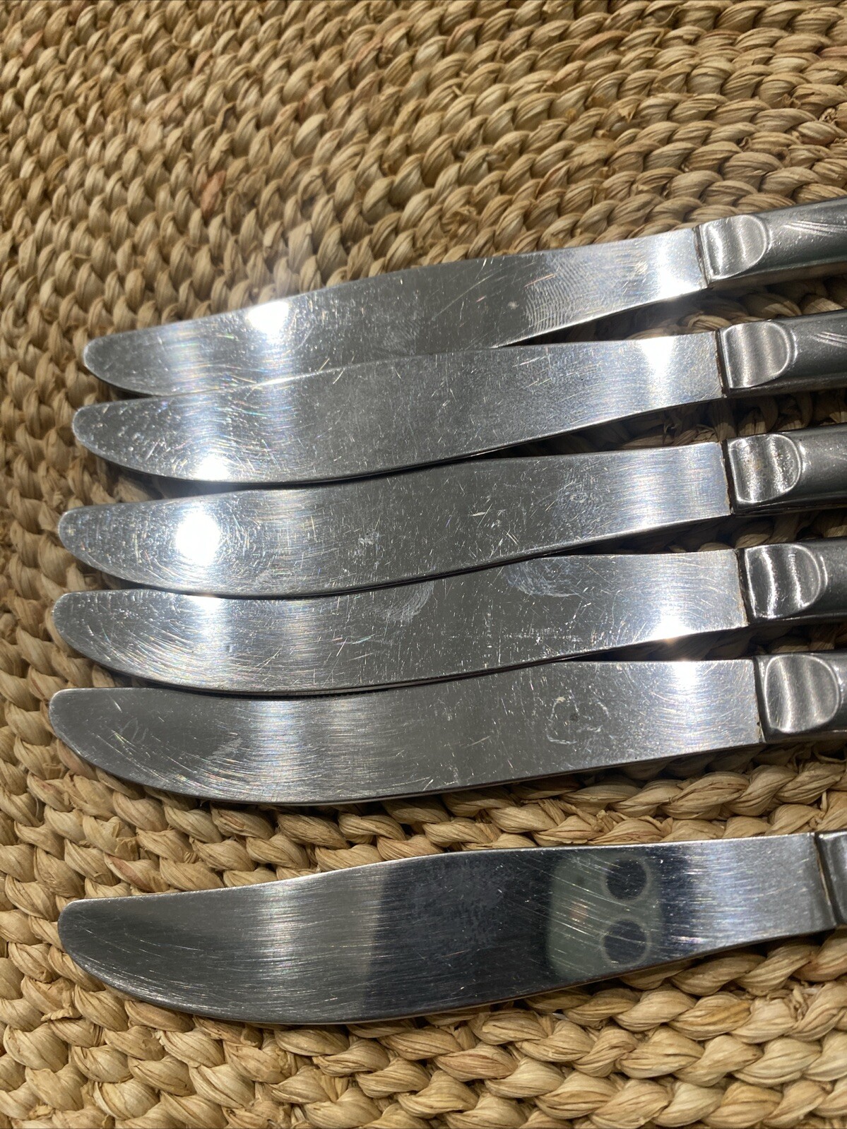 6 ISCO International Silver USA Dinner Knives Flatware