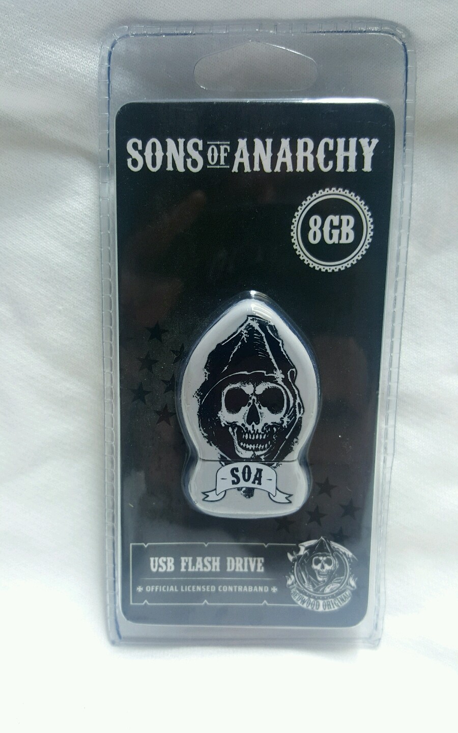 Sons of Anarchy 8GB USB Flash Drive w/ Reaper Design SAMCRO.New, factory sealed