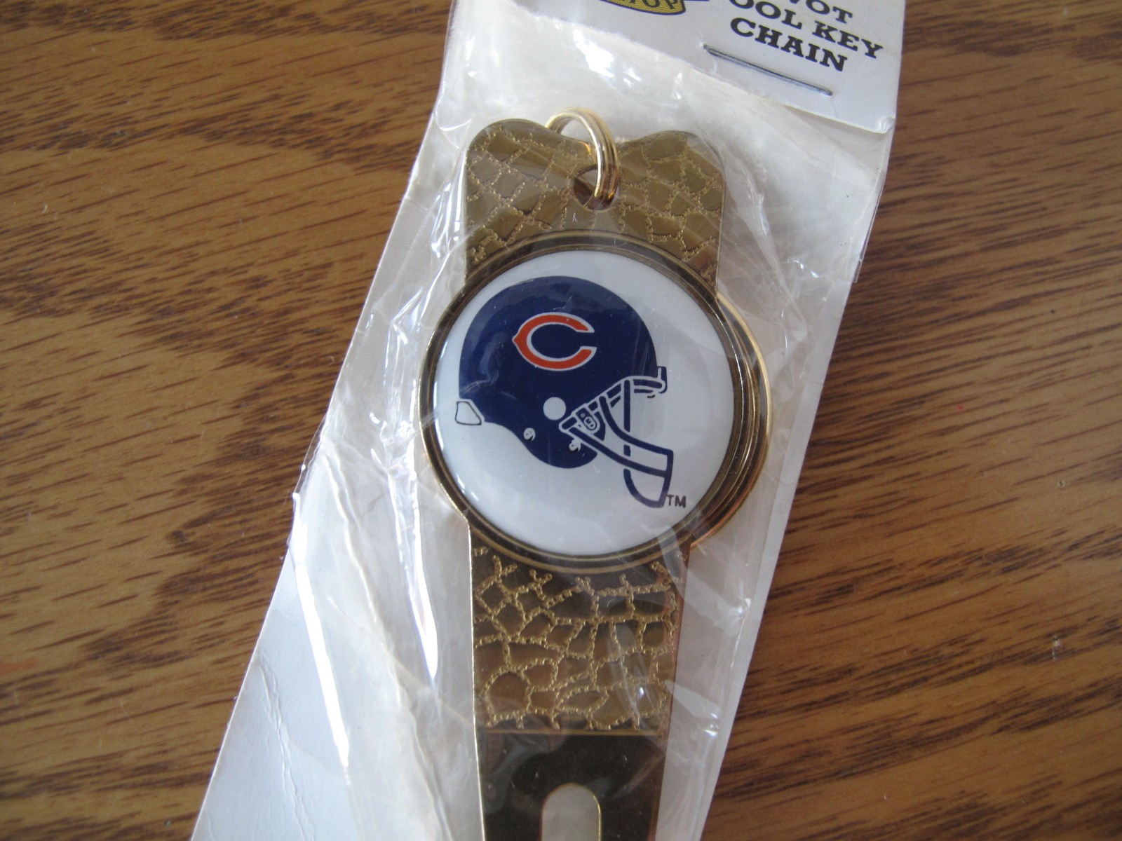 NFL Golf Divot Tool Key Ring Chicago Bears NEW Sealed Golfing