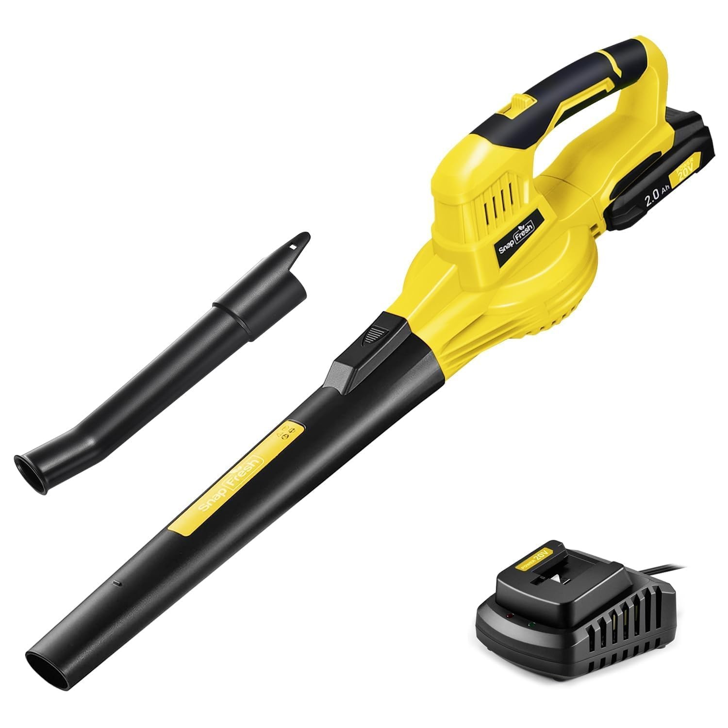 Cordless Leaf Blower with Battery & Charger, 20V Electric Leaf Blower for Law...