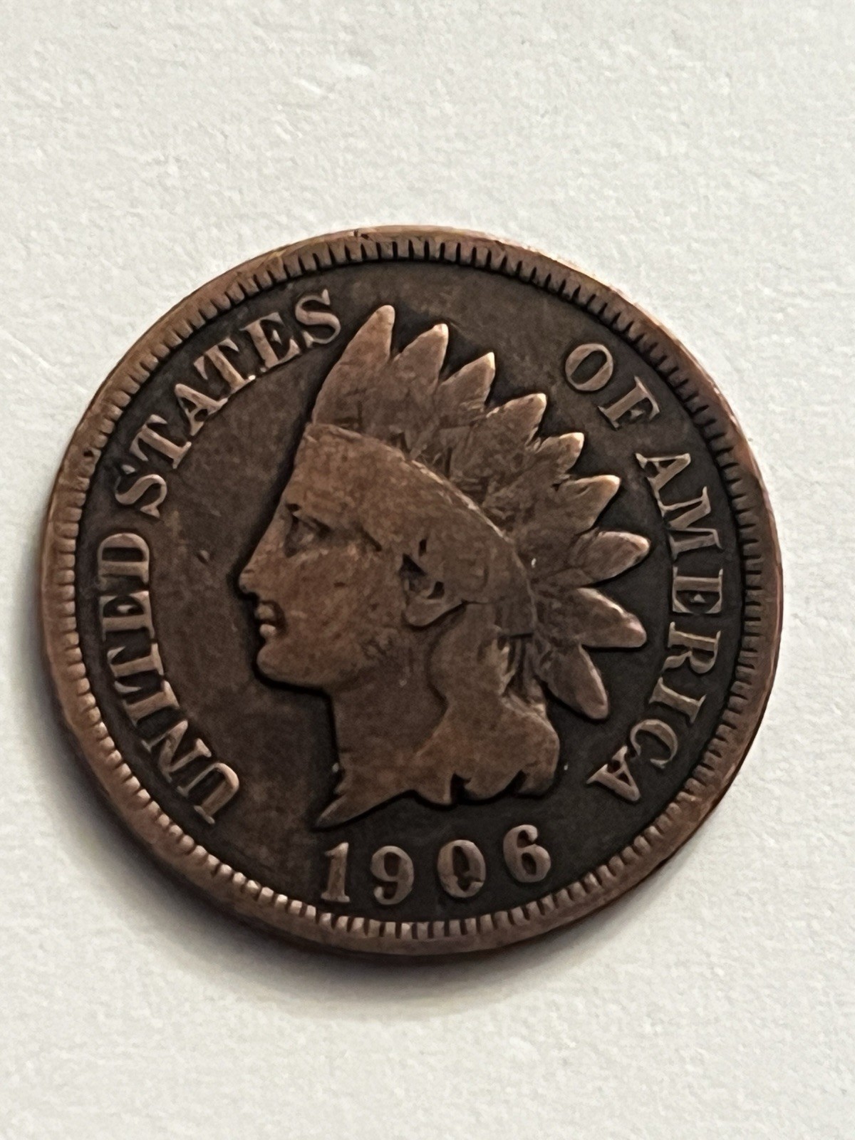1906 Indian Head Cent BN1478 - Sharp Detail