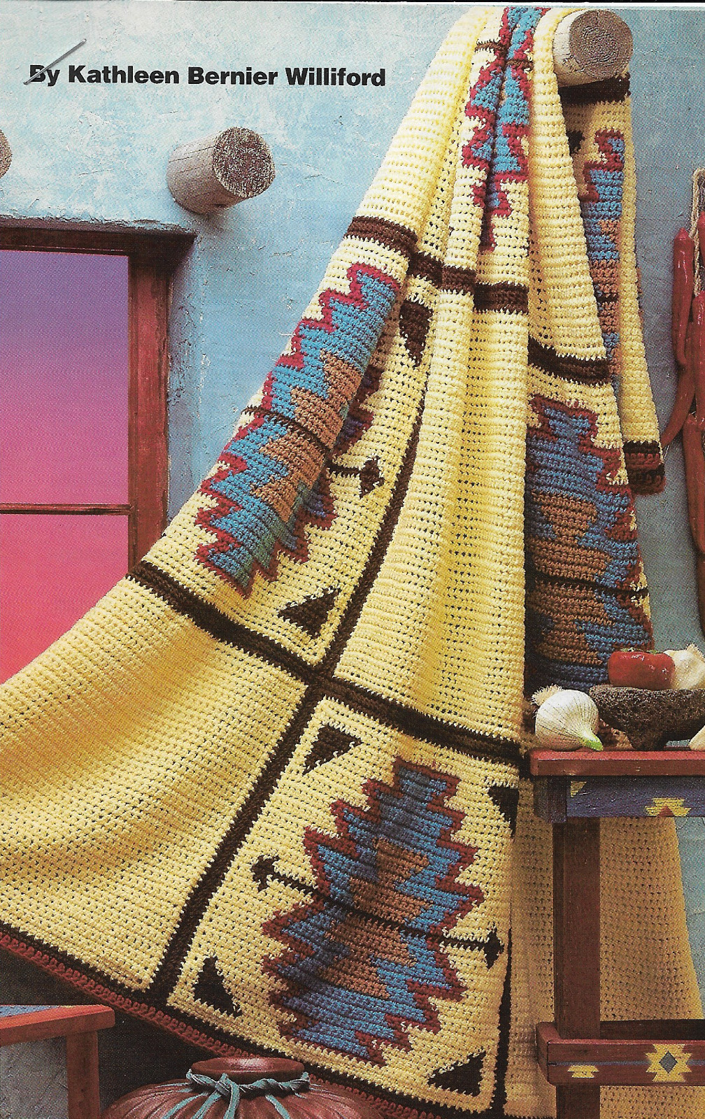 Aztec Afghan crochet pattern instructions